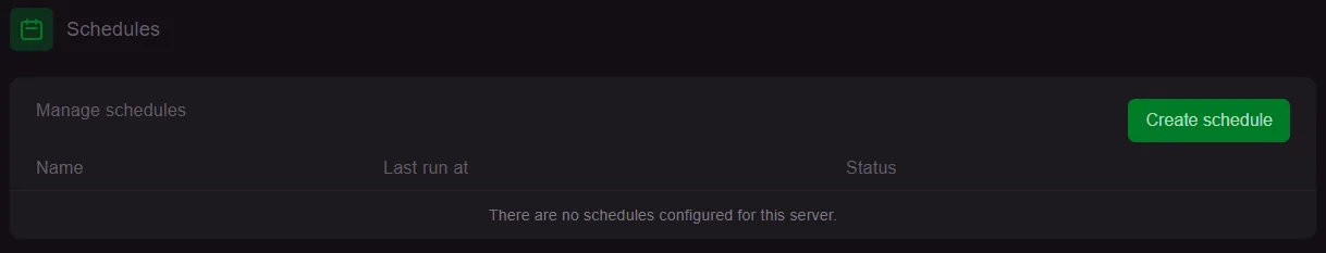 Schedules : les tâches planifiées.